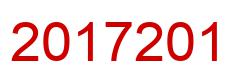 Number 2017201 red image