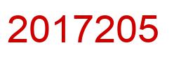 Number 2017205 red image
