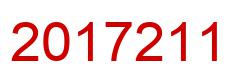 Number 2017211 red image
