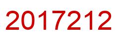 Number 2017212 red image