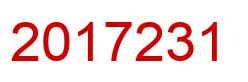 Number 2017231 red image