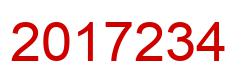 Number 2017234 red image