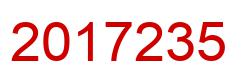 Number 2017235 red image