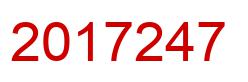 Number 2017247 red image