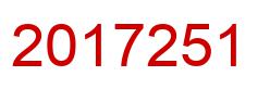 Number 2017251 red image