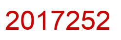 Number 2017252 red image