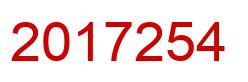 Number 2017254 red image