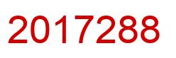 Number 2017288 red image