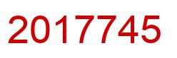 Number 2017745 red image