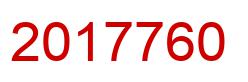 Number 2017760 red image