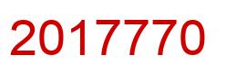 Number 2017770 red image