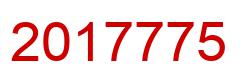 Number 2017775 red image