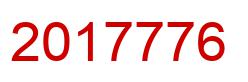 Number 2017776 red image