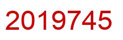 Number 2019745 red image