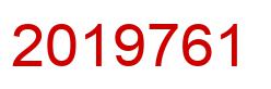 Number 2019761 red image