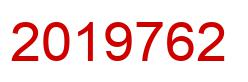 Number 2019762 red image