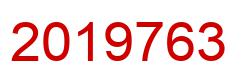 Number 2019763 red image