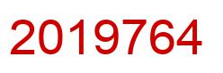 Number 2019764 red image