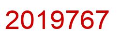 Number 2019767 red image