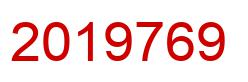 Number 2019769 red image