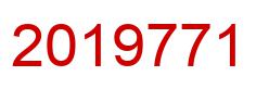 Number 2019771 red image