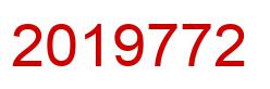 Number 2019772 red image