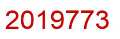 Number 2019773 red image
