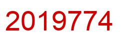 Number 2019774 red image