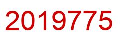 Number 2019775 red image