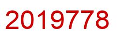 Number 2019778 red image