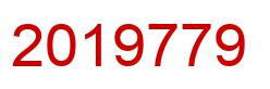 Number 2019779 red image