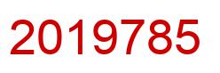 Number 2019785 red image
