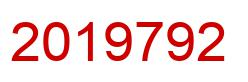 Number 2019792 red image