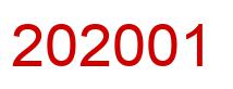 Zahl 202001 rot Bild
