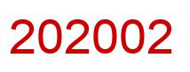 Zahl 202002 rot Bild