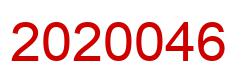 Number 2020046 red image