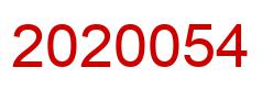 Number 2020054 red image