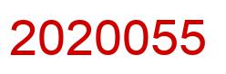 Number 2020055 red image