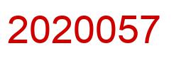 Number 2020057 red image