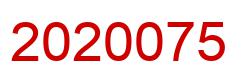 Number 2020075 red image