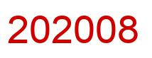 Zahl 202008 rot Bild
