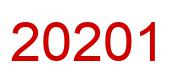 Número 20201 imagen rojo