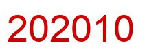 Number 202010 red image