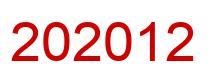 Number 202012 red image
