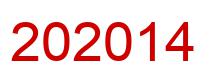 Number 202014 red image