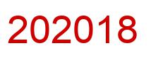 Number 202018 red image