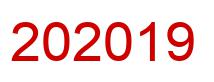 Number 202019 red image