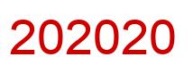 Number 202020 red image