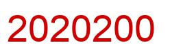 Zahl 2020200 rot Bild