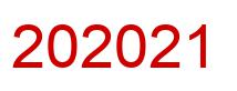Zahl 202021 rot Bild